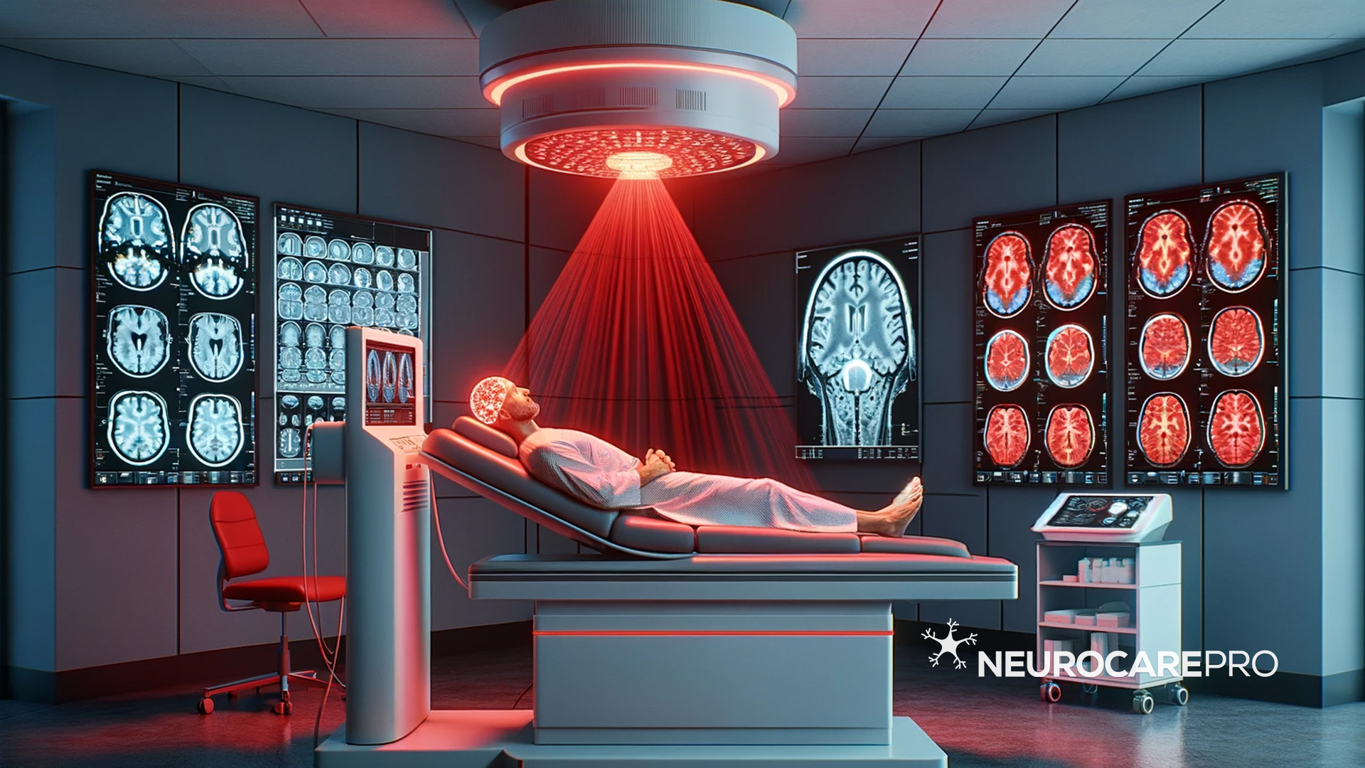 human brain getting red light therapy