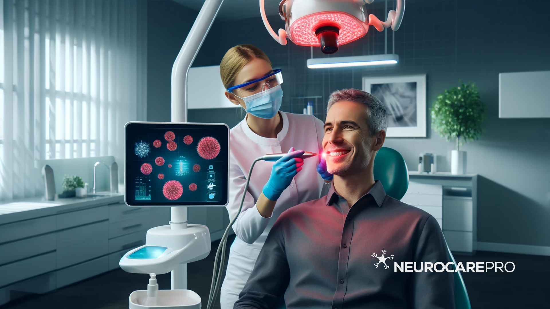 red light therapy reduces dental plaque